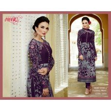 5406 DEEP WINE AND FLORAL PRINT HEER 5 BY KIMORA PARTY WEAR DRESS